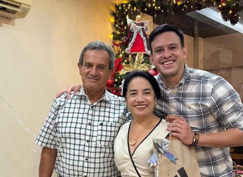 Gonzalo Valle pasó la Navidad con su familia.