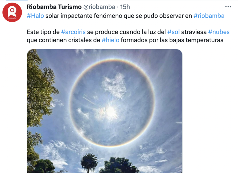 Usuarios de redes sociales compartieron imágenes del fenómeno.