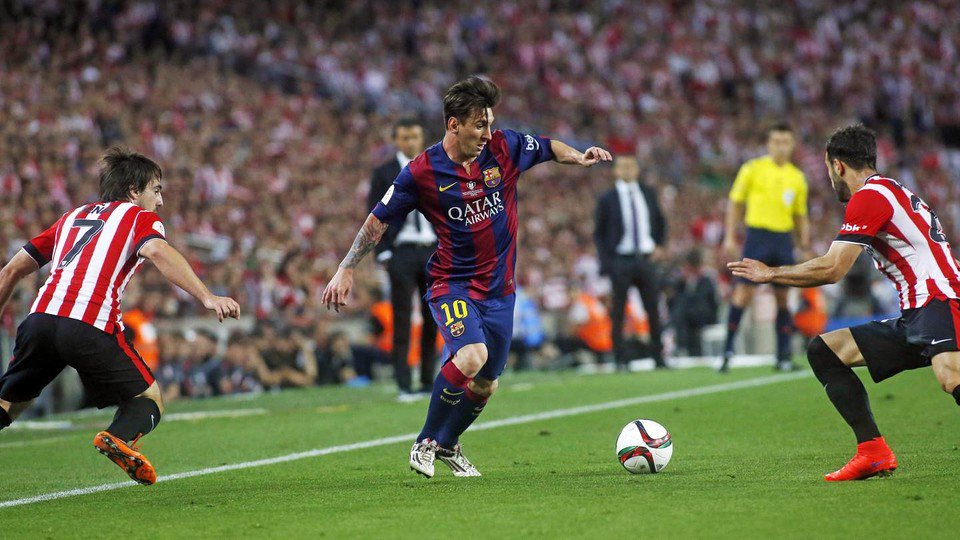 Messi anota en goleada del Barcelona sobre el Athletic