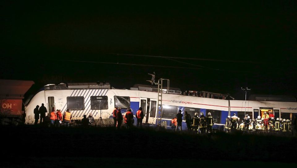 Cerca de 50 heridos en un choque de trenes en Alemania