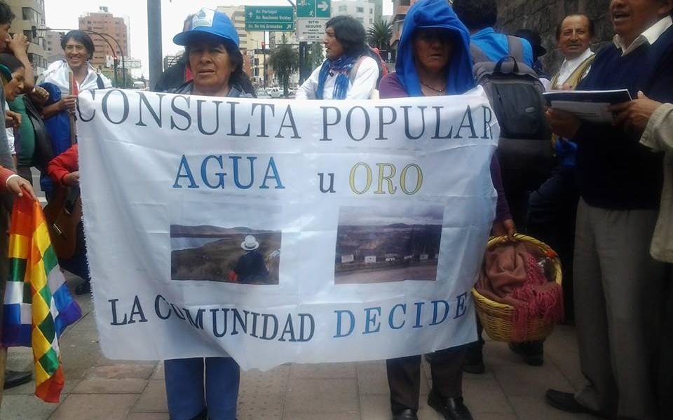 Pobladores de Girón recogerán firmas para evitar explotación minera en la reserva de agua Quimsacocha