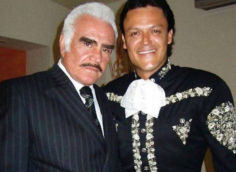 Imagen de archivo de Vicente Fernández y Pedro Fernández.