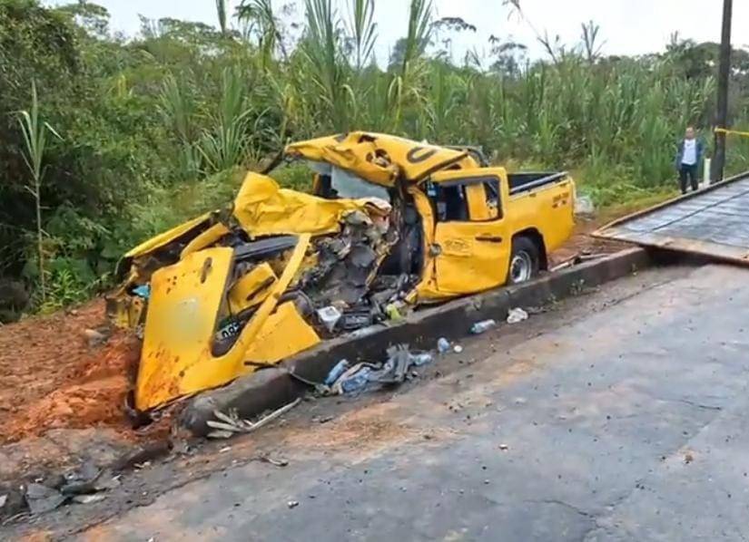 Se trató de un choque frontal excéntrico, informó la Policía.