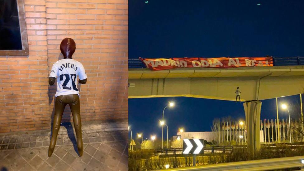 Atlético de Madrid condena enérgicamente el muñeco de Vinicius colgado de un puente