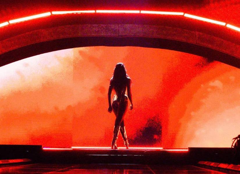 Dua Lipa en concierto en México.