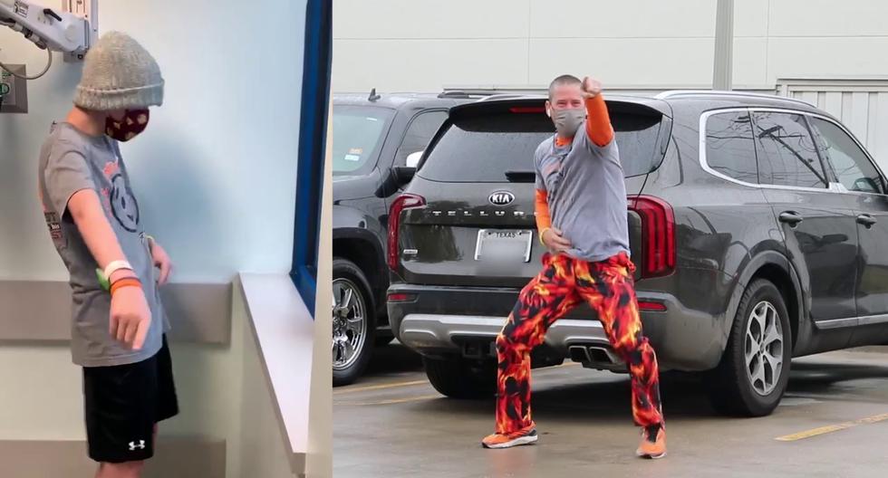 Padre baila para animar a su hijo con leucemia