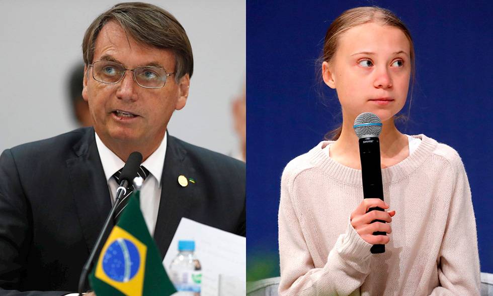Presidente de Brasil llama &#039;mocosa&#039; a Greta Thunberg