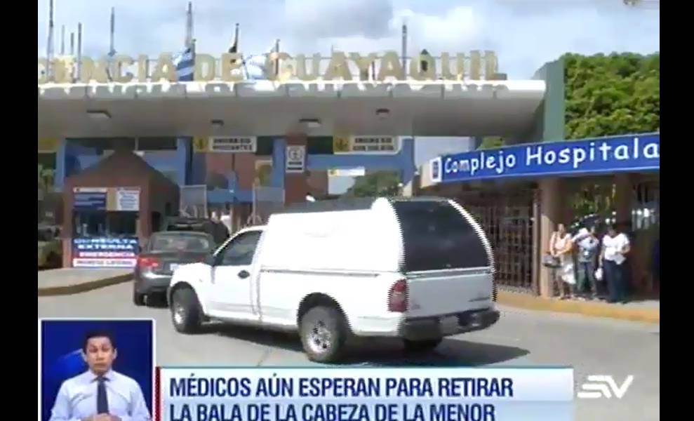 Niña se recupera de balacera en un hospital de Guayaquil