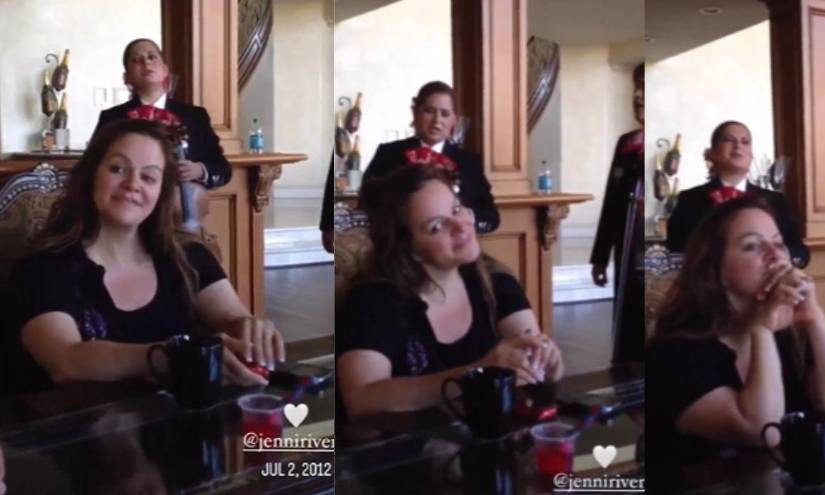 Capturas de pantalla del video de Jenni, grabado el 2 de julio del 2012, el último cumpleaños de Rivera.