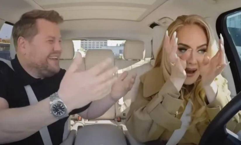 James Corden junto a Adele en el último Carpool Karaoke en una imagen de archivo.
