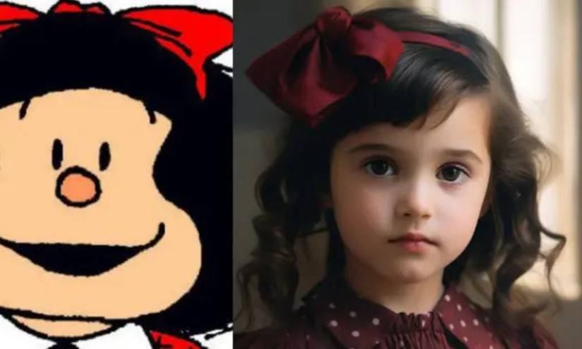 Así se vería Mafalda en la vida real, según la inteligencia artificial Midjourney