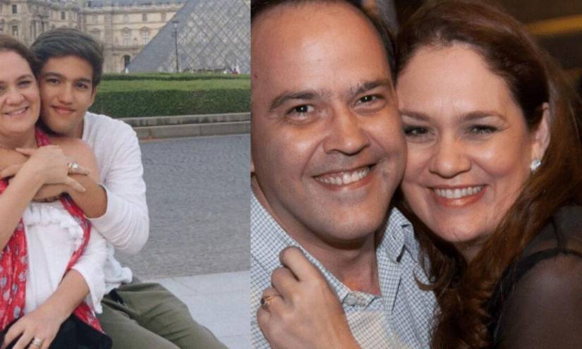 Familia de Karen Celebertti. Izquierda, su esposo Martín Argüello, derecha, su hijo Bernardo Argüello Celebertti.