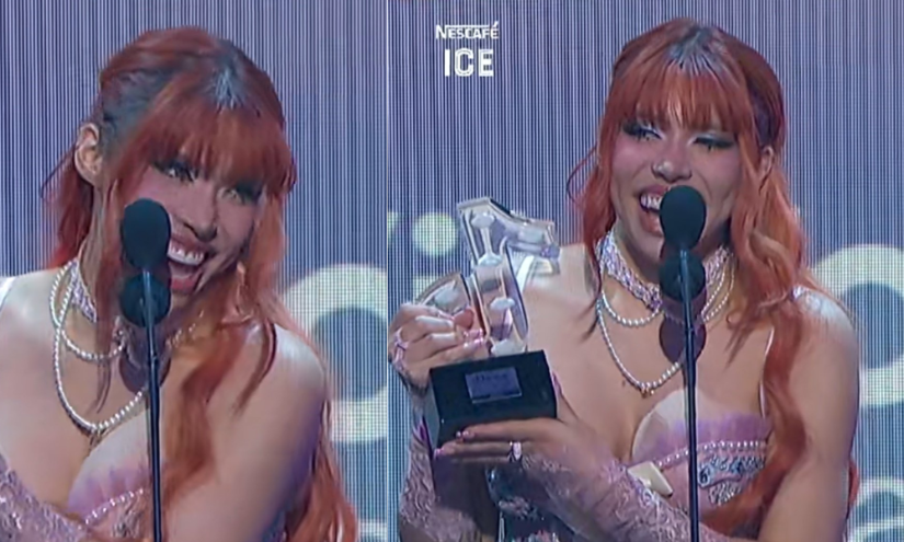 Yeri Mua con su premio.