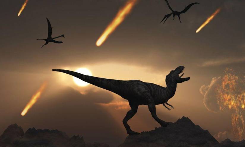Imagen referencial a uno de los primeros acontecimientos catastróficos que tuvo que soportar el planeta Tierra, mismo que acabó con la vida de los dinosaurios.
