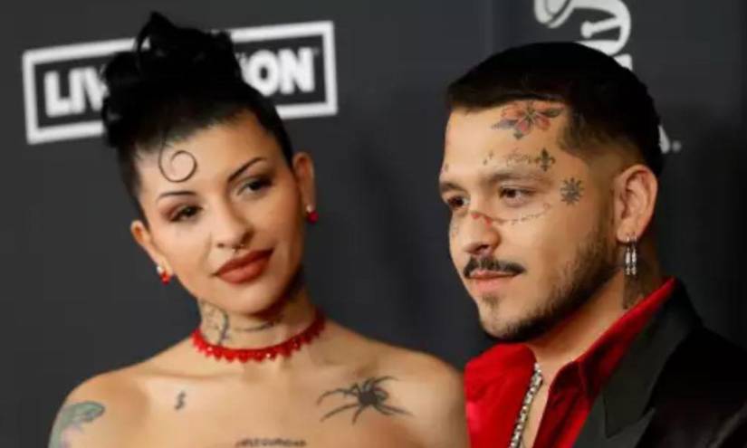 Christian Nodal junto a Cazzu en una imagen de archivo.