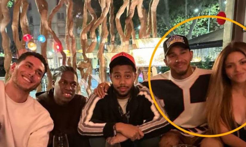 Lewis Hamilton junto a Shakira en una imagen de archivo.
