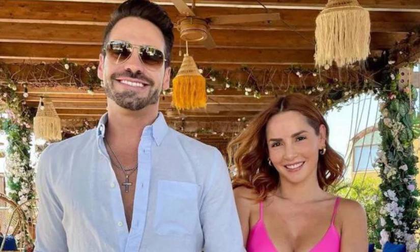 Frederick Oldenburg junto a Carmen Villalobos, la reconocida actriz colombiana que encendió las alarmas en redes sociales por un supuesto embarazo en una imagen de archivo. ( REDES SOCIALES )