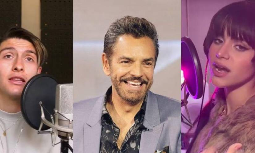 Alex Ponce, Eugenio Derbez, Nadira en una imagen de archivo.