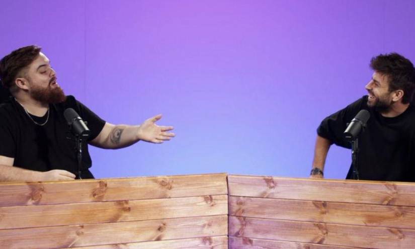 Gerard Piqué junto a Ibai Llanos en una imagen de archivo.