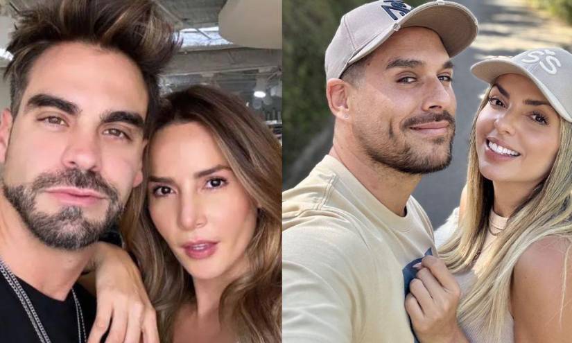 Carmen Villalobos junto a Frederik Oldenburg y Sebastián Caicedo con su actual novia, Juliana Diez en una imagen de archivo.