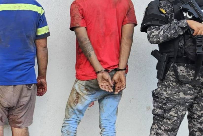 Foto de hombre deenido por el asesinato de un policía en el norte de Guayaquil.