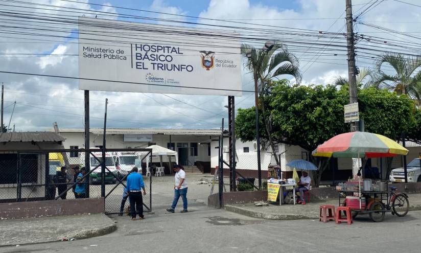 Imagen de este viernes 17 de marzo del Hospital Básico El Triunfo.