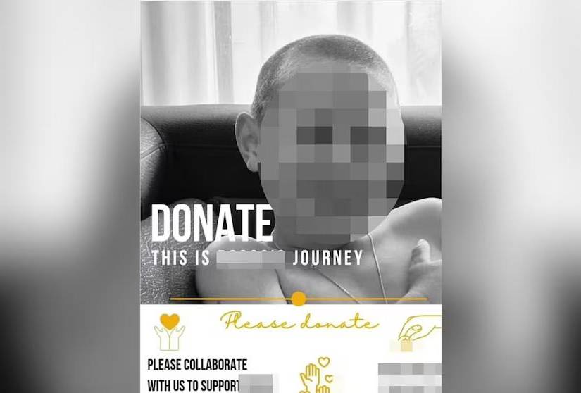 La madre del menor compartía esta foto en redes sociales para recaudar dinero.