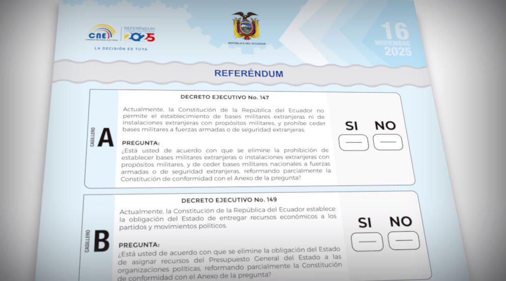 Estas son las preguntas que encontrará en la papeleta para el referéndum y consulta popular 2025