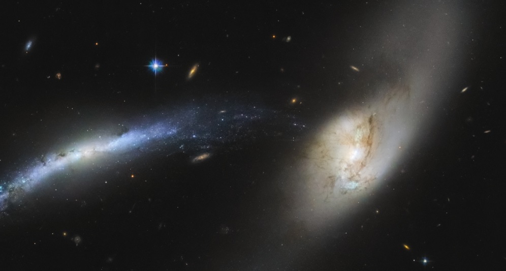 Hubble observa una cascada galáctica