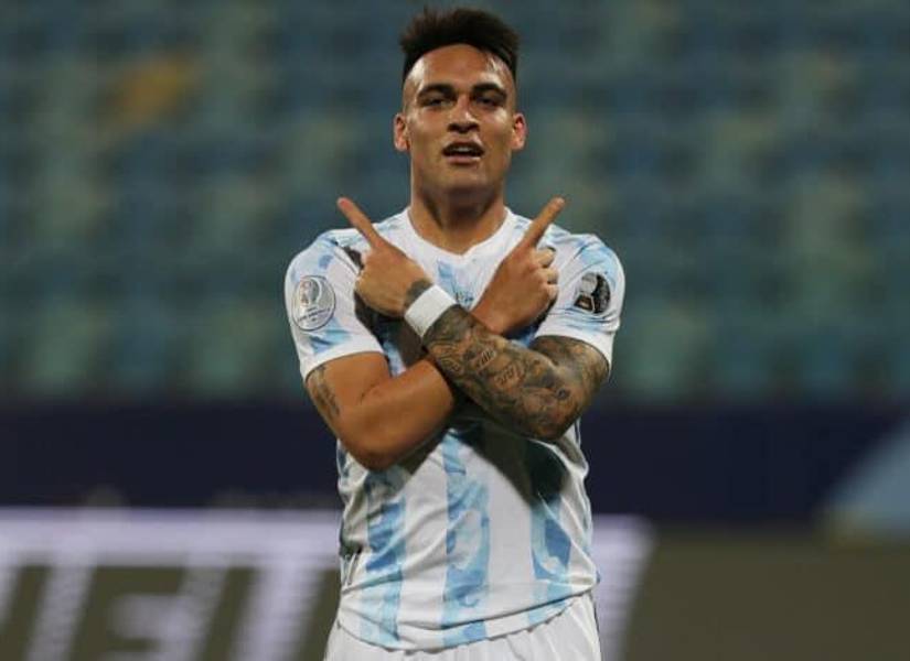 Martínez con la selección argentina.