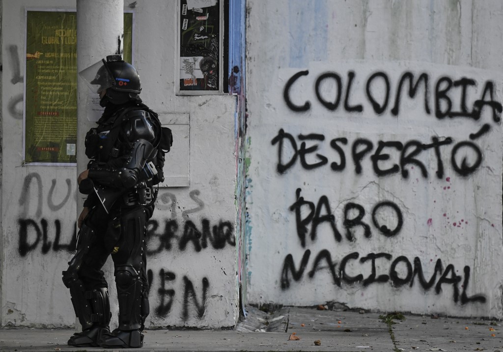 Pintadas del Paro Nacional en Colombia | Foto: Juan Barreto / AFP 